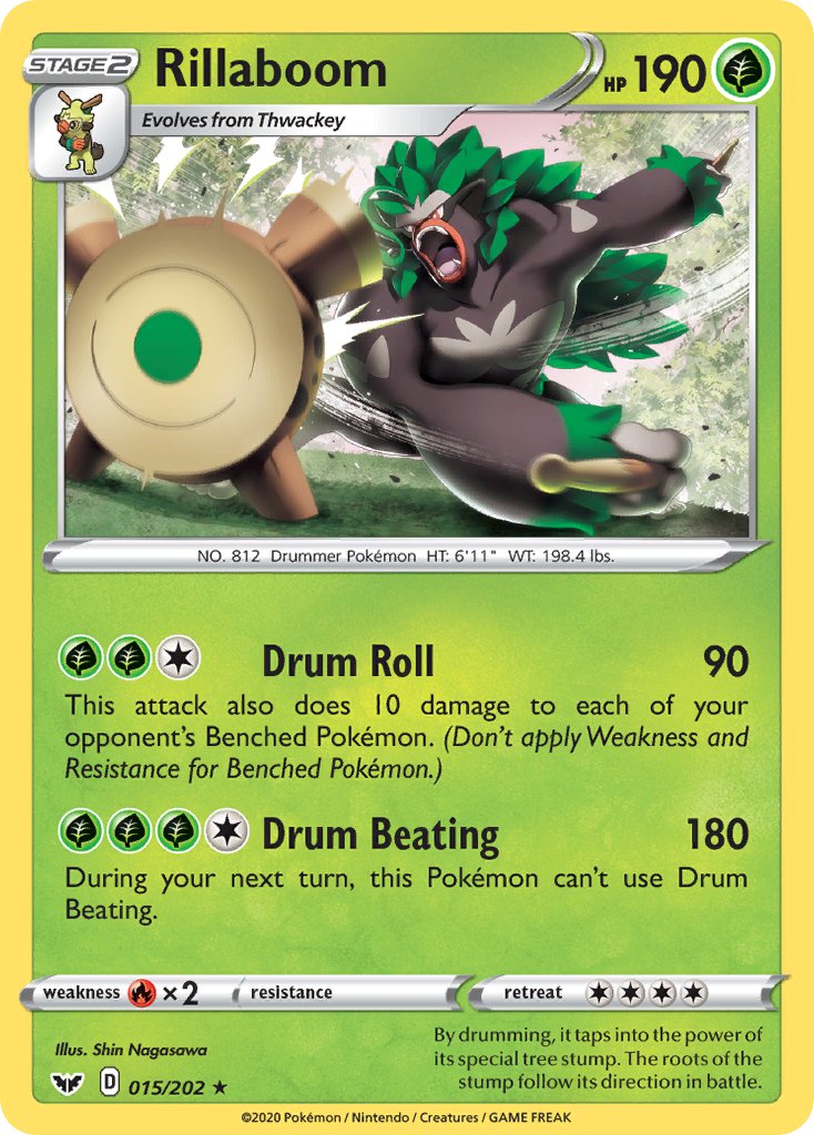 Rillaboom (015/202) (Cracked Ice Holo) (Sword & Shield: Base Set) [Theme Deck Exclusive]