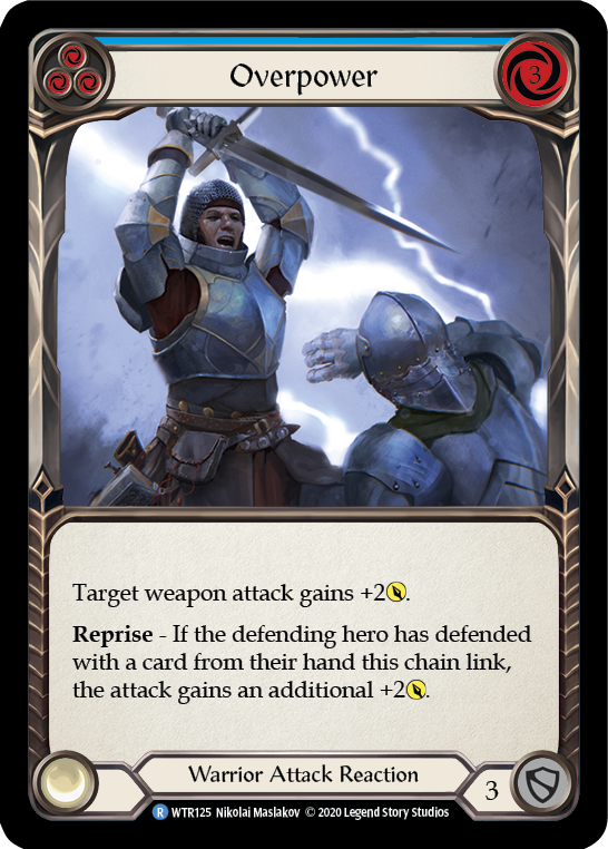 Overpower (Blue) [U-WTR125] (Welcome to Rathe Unlimited) Unlimited Rainbow Foil
