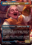Bilbo, Retired Burglar (Prerelease No Stamp) (Borderless Alternate Art) [The Lord of the Rings: Tales of Middle-Earth]