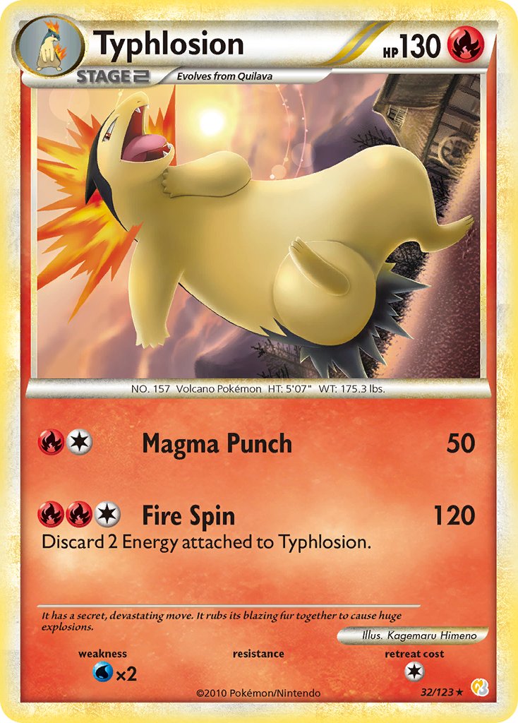 Typhlosion (32/123) (HeartGold & SoulSilver: Base Set) [Theme Deck Exclusive]