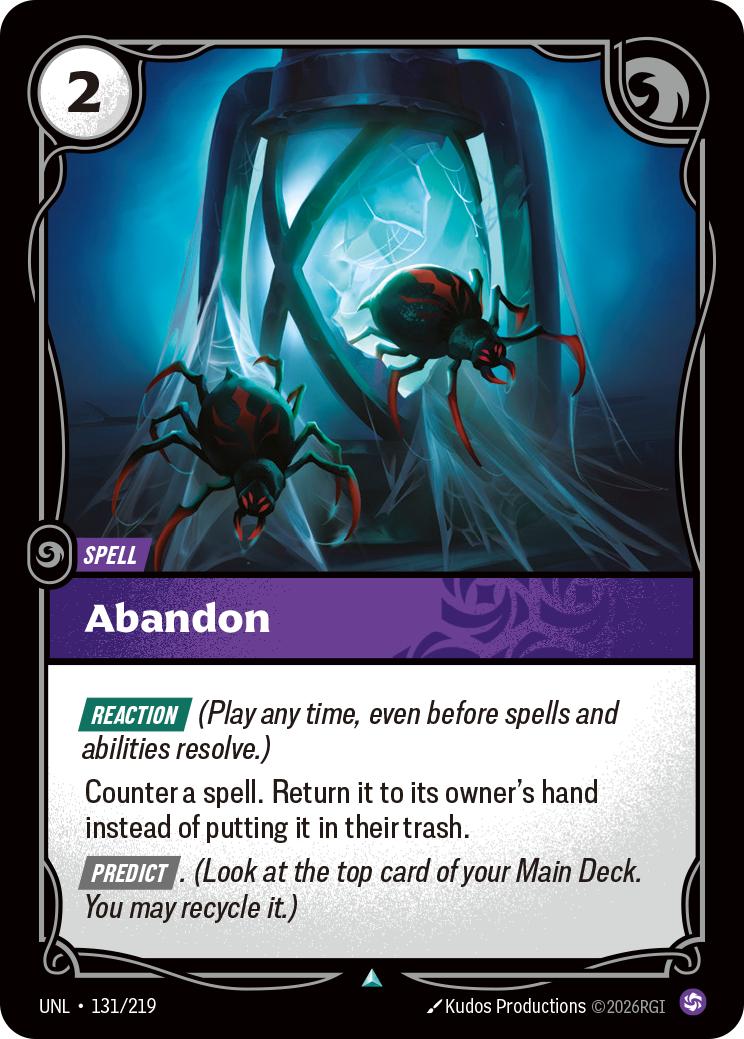 front of card Abandon [Unleashed] 131/219