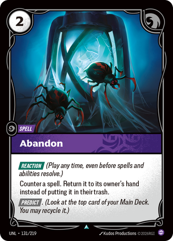 front of card Abandon [Unleashed] 131/219