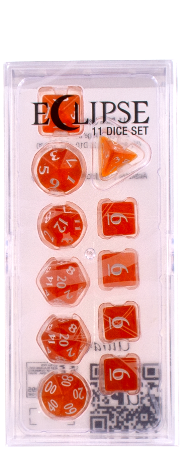 Ultra PRO: 11-Dice Set - Eclipse (Pumpkin Orange)