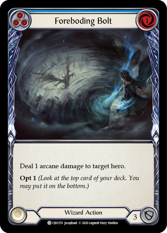 Foreboding Bolt (Blue) [CRU170] (Crucible of War) 1st Edition Normal