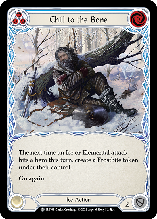 Chill to the Bone (Blue) [ELE165] (Tales of Aria) 1st Edition Rainbow Foil