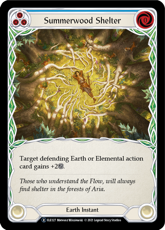 Summerwood Shelter (Blue) [U-ELE127] (Tales of Aria Unlimited) Unlimited Rainbow Foil