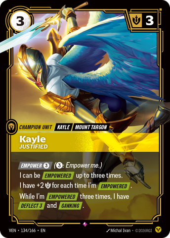 front of card Kayle, Justified [Vendetta] 134/166