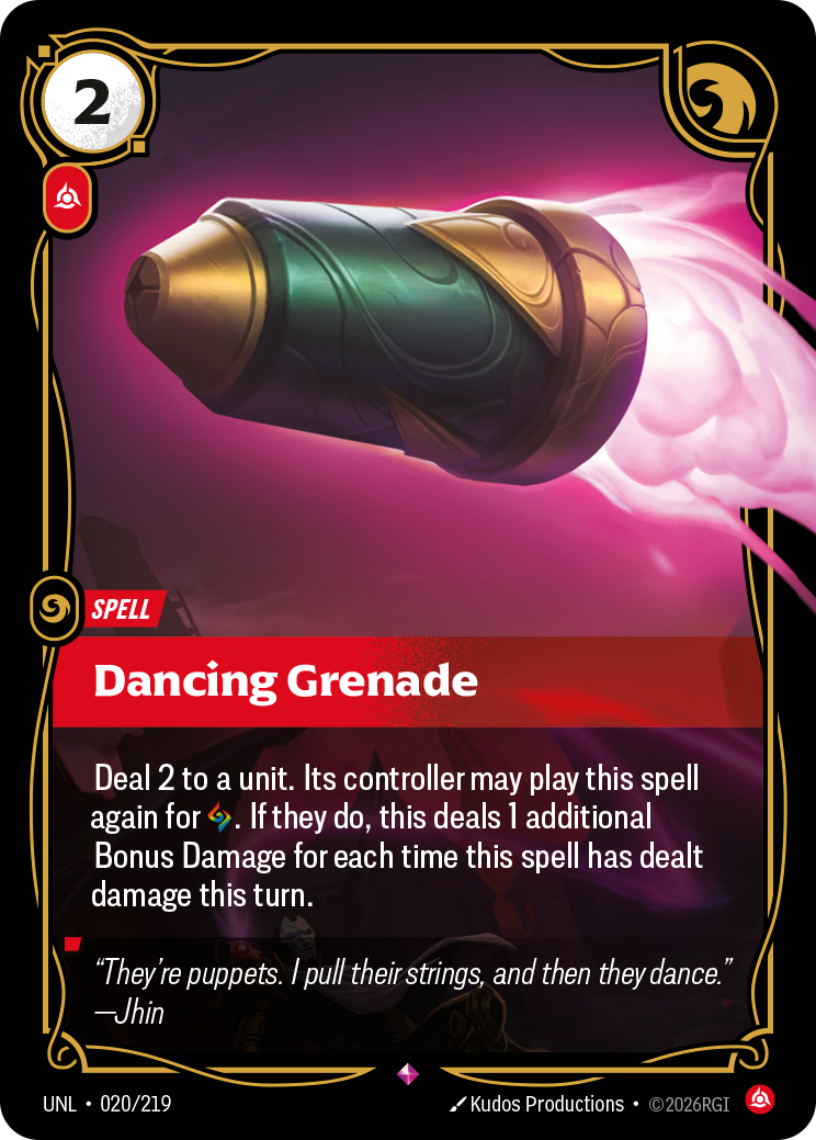 front of card Dancing Grenade [Unleashed] 020/219