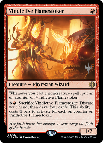Vindictive Flamestoker (Promo Pack) [Phyrexia: All Will Be One Promo Pack]