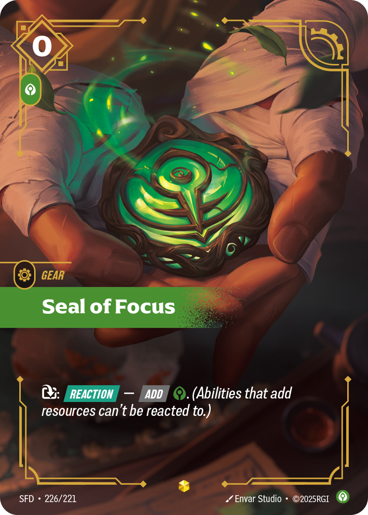 front of card Seal of Focus (Overnumbered) [Spiritforged] 226/221