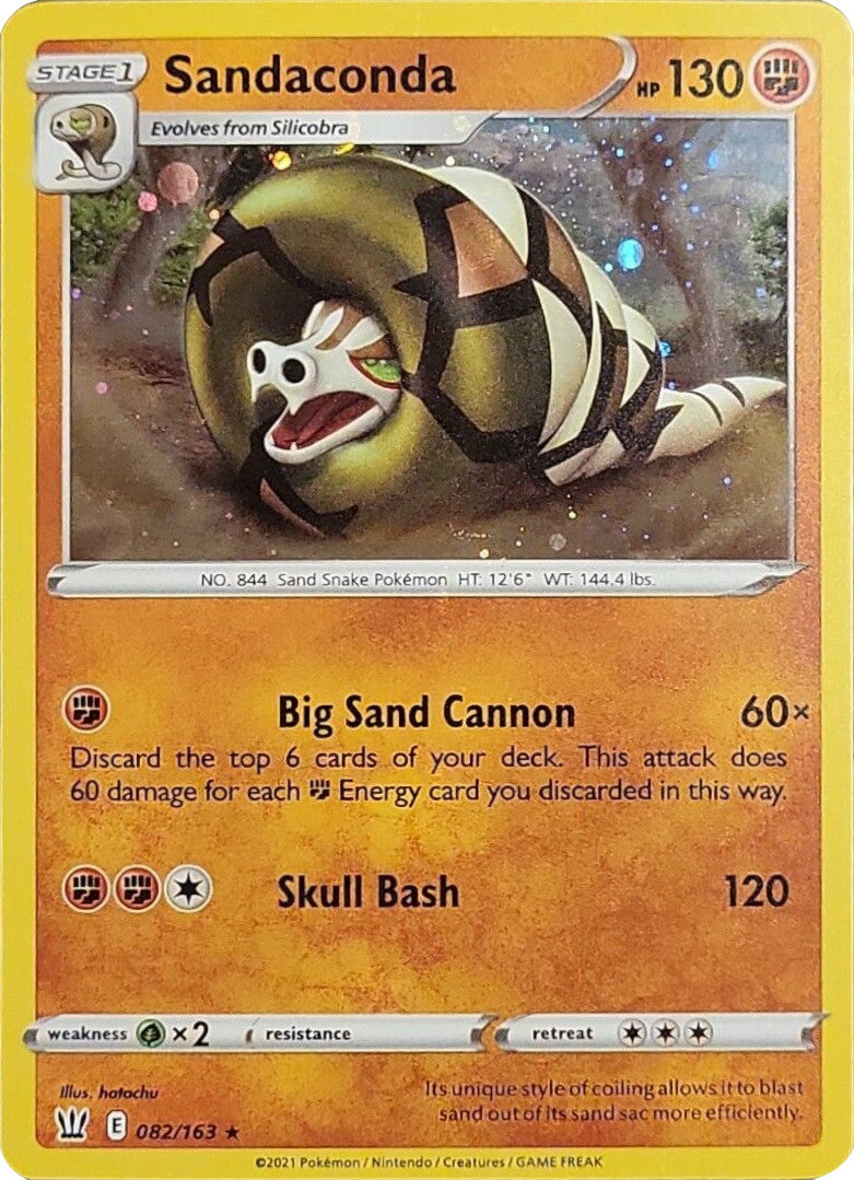 Sandaconda (082/163) (Cosmos Holo) (Sword & Shield: Battle Styles) [Theme Deck Exclusive]