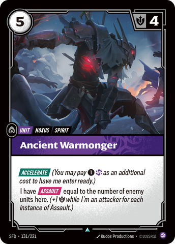 front of card Ancient Warmonger [Spiritforged] 131/221