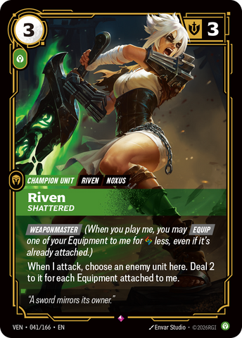 front of card Riven, Shattered [Vendetta] 041/166
