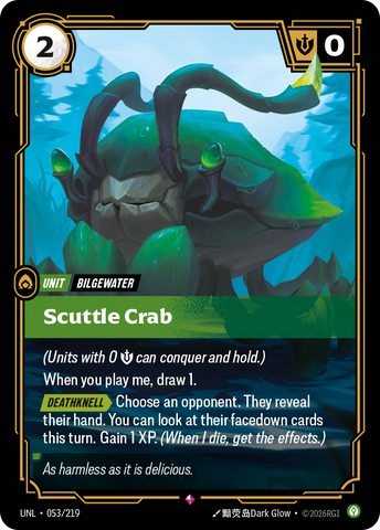 front of card Scuttle Crab [Unleashed] 053/219