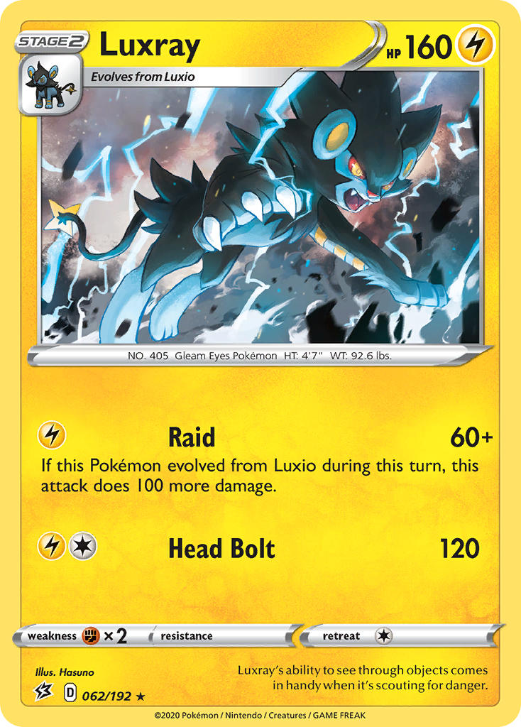 Luxray (062/192) (Sword & Shield: Rebel Clash) [Theme Deck Exclusive]