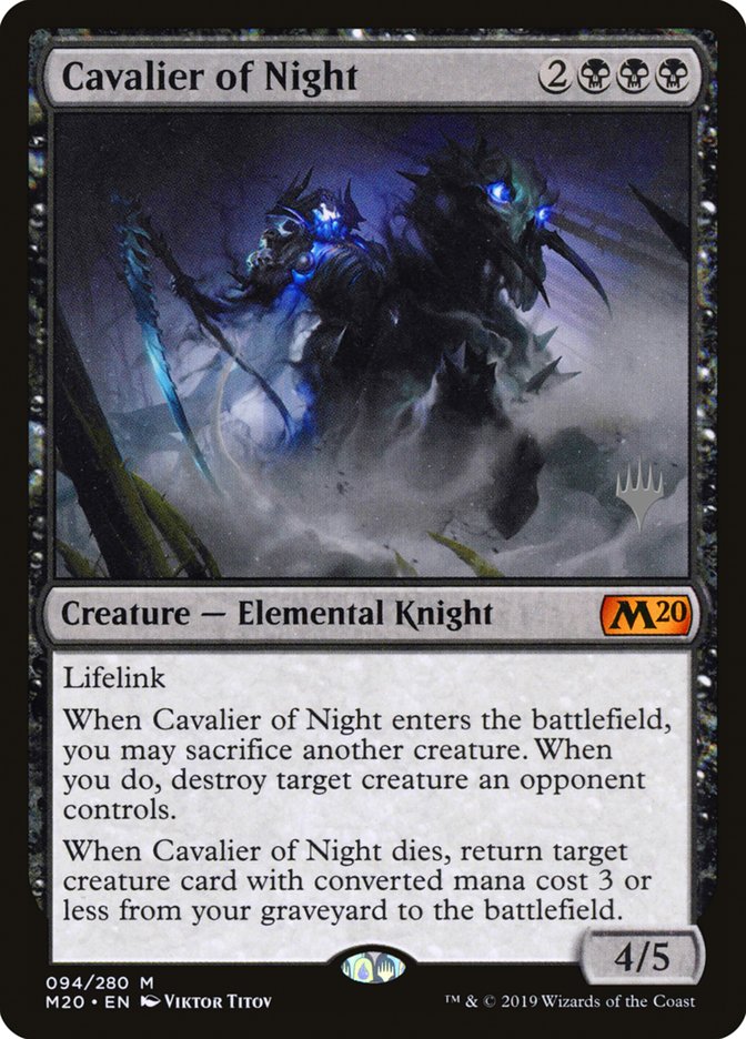 Cavalier of Night (Promo Pack) [Core Set 2020 Promo Pack]