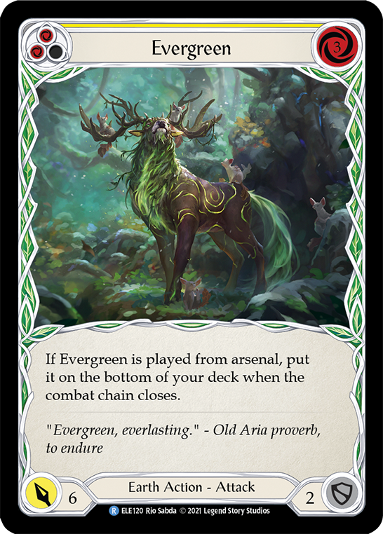 Evergreen (Yellow) [ELE120] (Tales of Aria) 1st Edition Rainbow Foil
