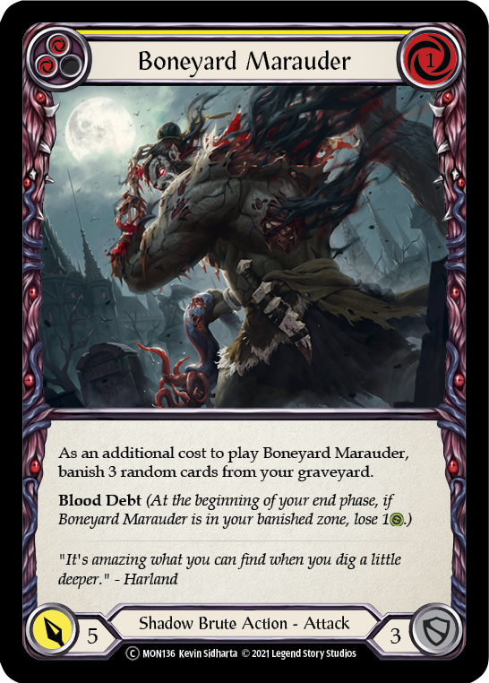 Boneyard Marauder (Yellow) [U-MON136] (Monarch Unlimited) Unlimited Normal