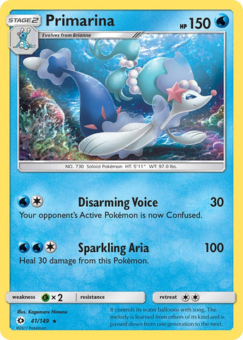 Primarina (41/149) (Sun & Moon: Base Set) [Theme Deck Exclusive]