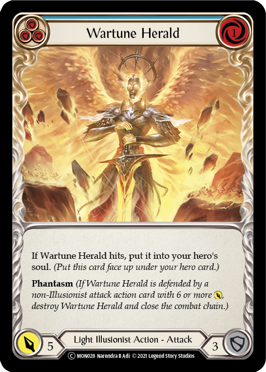 Wartune Herald (Blue) [U-MON028-RF] (Monarch Unlimited) Unlimited Rainbow Foil