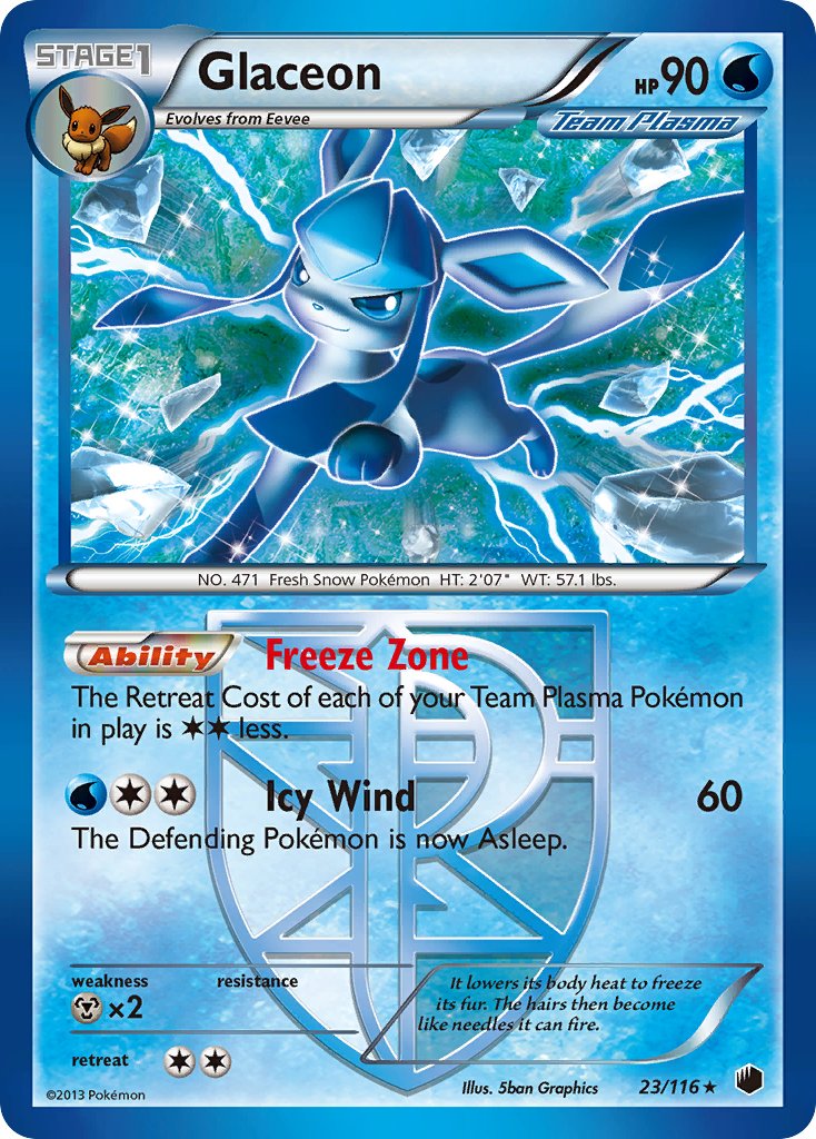 Glaceon (23/116) (Black & White: Plasma Freeze) [Theme Deck Exclusive]