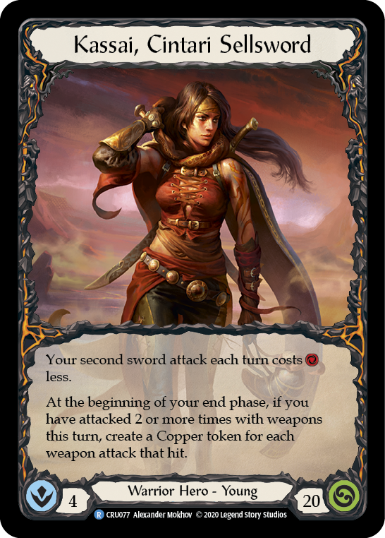 Kassai, Cintari Sellsword [CRU077] (Crucible of War) 1st Edition Rainbow Foil