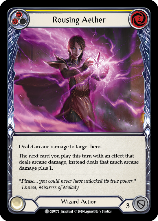 Rousing Aether (Yellow) [CRU172] (Crucible of War) 1st Edition Rainbow Foil