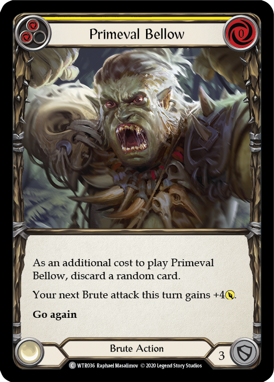 Primeval Bellow (Yellow) [U-WTR036] (Welcome to Rathe Unlimited) Unlimited Rainbow Foil