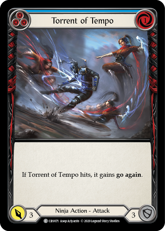 Torrent of Tempo (Blue) [CRU071] (Crucible of War) 1st Edition Rainbow Foil