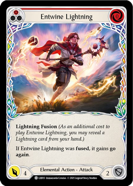 Entwine Lightning (Red) [LXI013] (Tales of Aria Lexi Blitz Deck) 1st Edition Normal