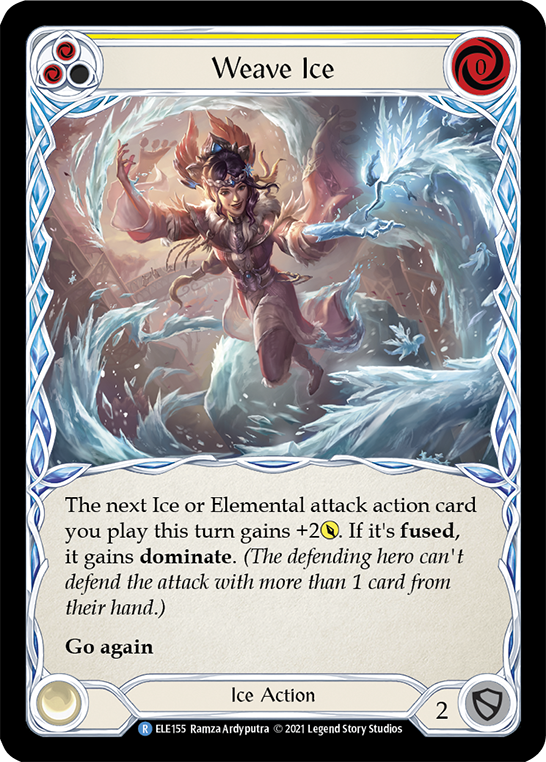 Weave Ice (Yellow) [ELE155] (Tales of Aria) 1st Edition Rainbow Foil