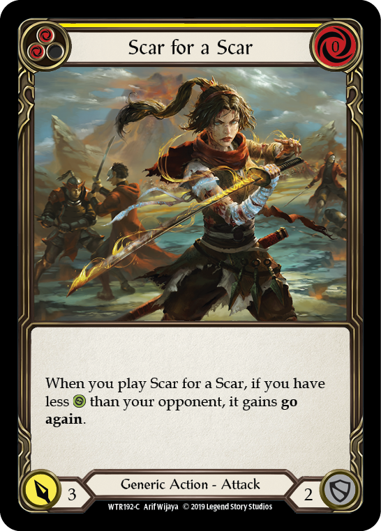 Scar for a Scar (Yellow) [WTR192-C] (Welcome to Rathe) Alpha Print Rainbow Foil
