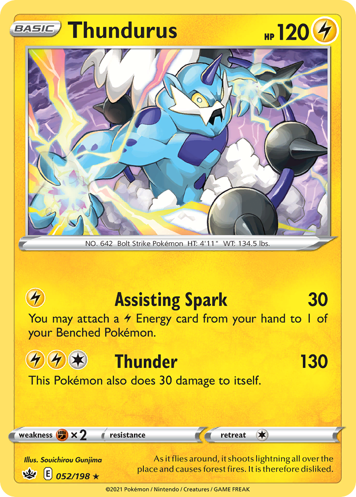 Thundurus (052/198) (Sword & Shield: Chilling Reign) [Theme Deck Exclusive]