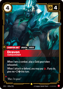 front of card Draven, Vanquisher (Alternate Art) [Spiritforged] 020a/221