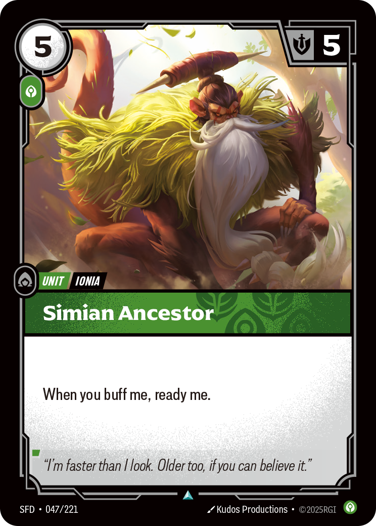 front of card Simian Ancestor [Spiritforged] 047/221