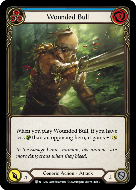 Wounded Bull (Blue) [U-WTR202] (Welcome to Rathe Unlimited) Unlimited Rainbow Foil