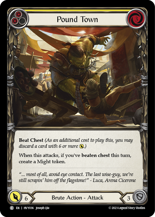 Pound Town (Yellow) [HVY036] (Heavy Hitters) Rainbow Foil
