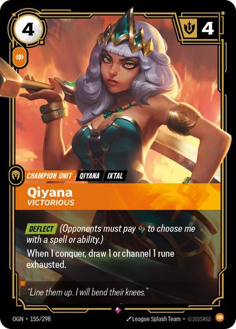 front of card Qiyana, Victorious [Origins] #155