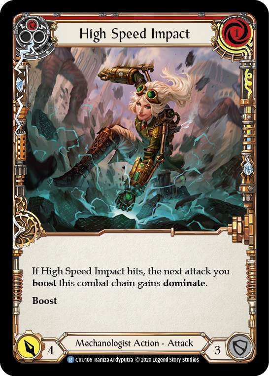 High Speed Impact (Red) [CRU106] (Crucible of War) 1st Edition Rainbow Foil