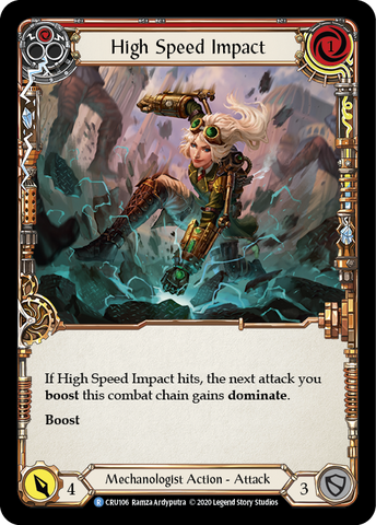 High Speed Impact (Red) [CRU106] (Crucible of War) 1st Edition Rainbow Foil
