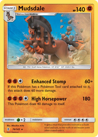 Mudsdale (76/145) (Prerelease Kit Exclusive) (Sun & Moon: Guardians Rising) [Theme Deck Exclusive]