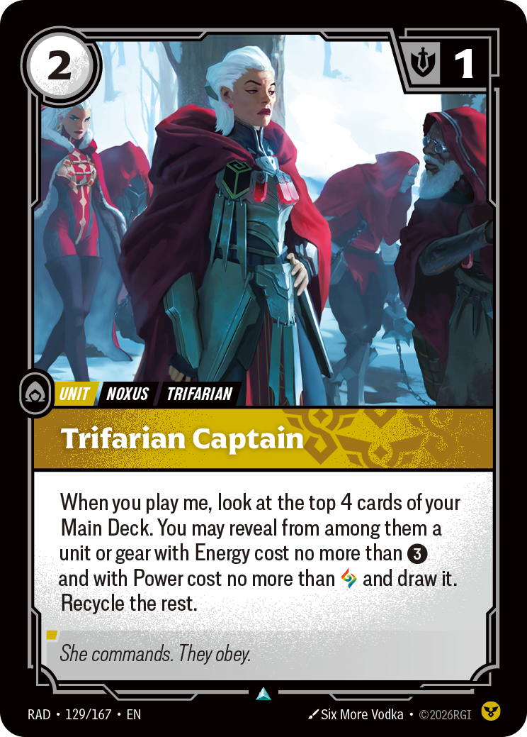 front of card Trifarian Captain [Radiance] 129/167