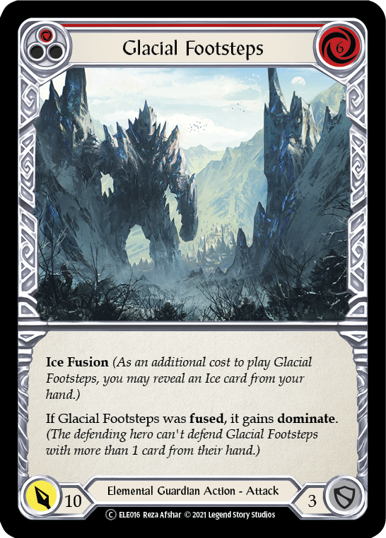 Glacial Footsteps (Red) [U-ELE016] (Tales of Aria Unlimited) Unlimited Rainbow Foil