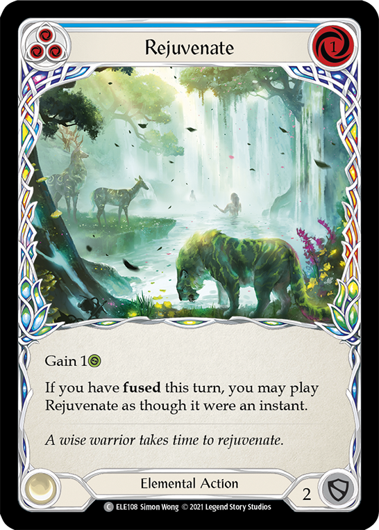 Rejuvenate (Blue) [ELE108] (Tales of Aria) 1st Edition Rainbow Foil