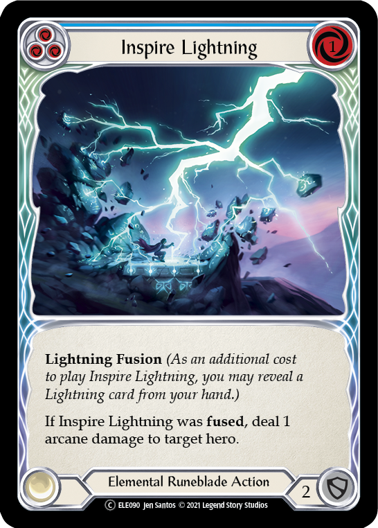 Inspire Lightning (Blue) [U-ELE090] (Tales of Aria Unlimited) Unlimited Rainbow Foil