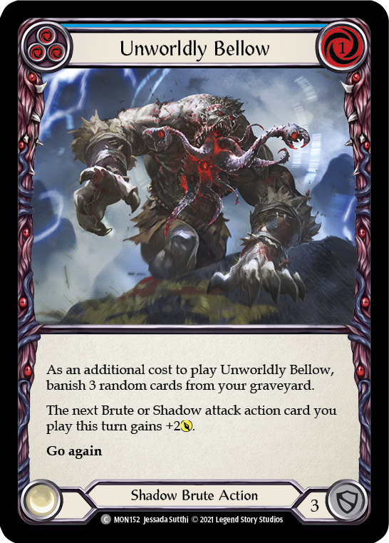 Unworldly Bellow (Blue) [MON152-RF] (Monarch) 1st Edition Rainbow Foil