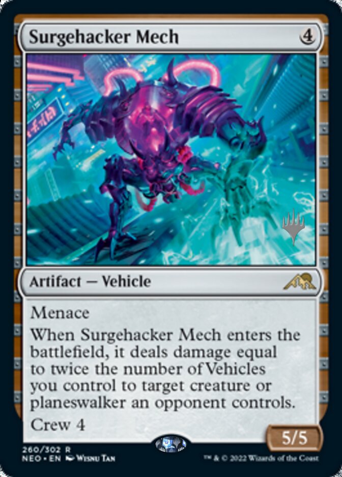 Surgehacker Mech (Promo Pack) [Kamigawa: Neon Dynasty Promo Pack]