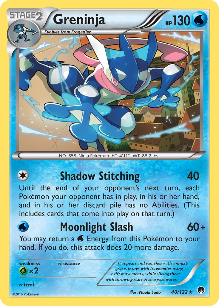 Greninja (40/122) (Cracked Ice Holo) (XY: BREAKpoint) [Theme Deck Exclusive]