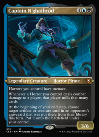 (Thick Stock Display Commander) Captain N'ghathrod (Foil Etched) [Commander Legends: Battle for Baldur's Gate]