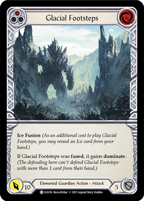 Glacial Footsteps (Red) [ELE016] (Tales of Aria) 1st Edition Rainbow Foil